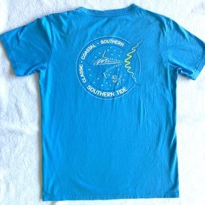 SOUTHERN TIDE BOYS SWIMMING AWAY T-SHIRT IN BOAT BLUE SIZE XL (16)